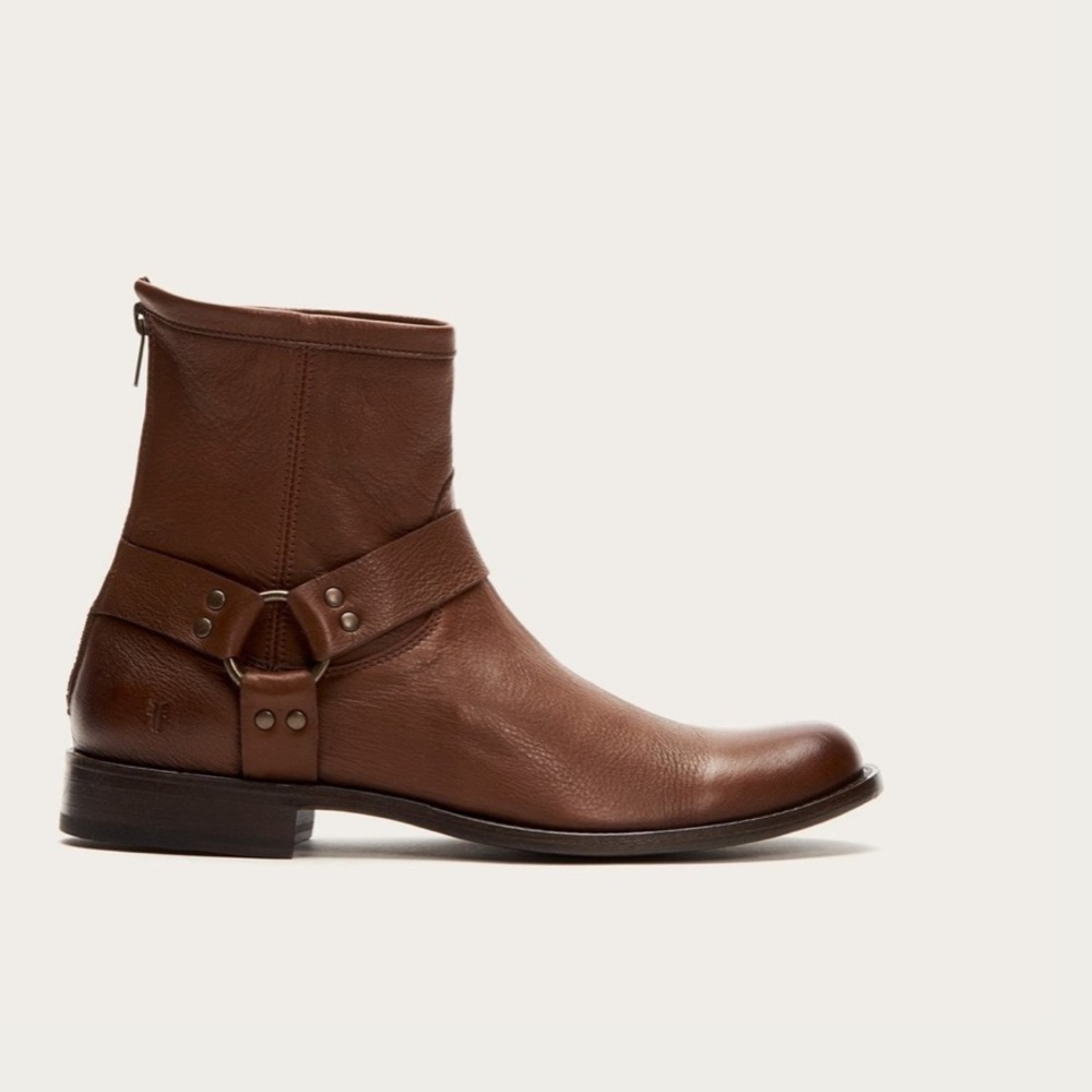 Frye Brown Leather Ankle Boots